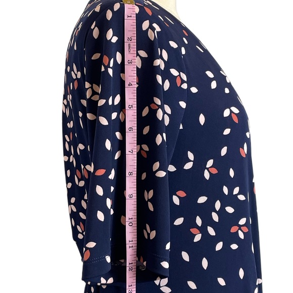 MOTHERHOOD Maternity Wrap Dress with Petal Patterns of Pink & Dark PeachㅣSz L - Picture 10 of 14